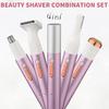Women Hair Trimmer with 3/4 Replacement Heads Multifunction Electric Shaver Nose Ear Face Body Bikini Area Arm Leg Hair Removal Tool