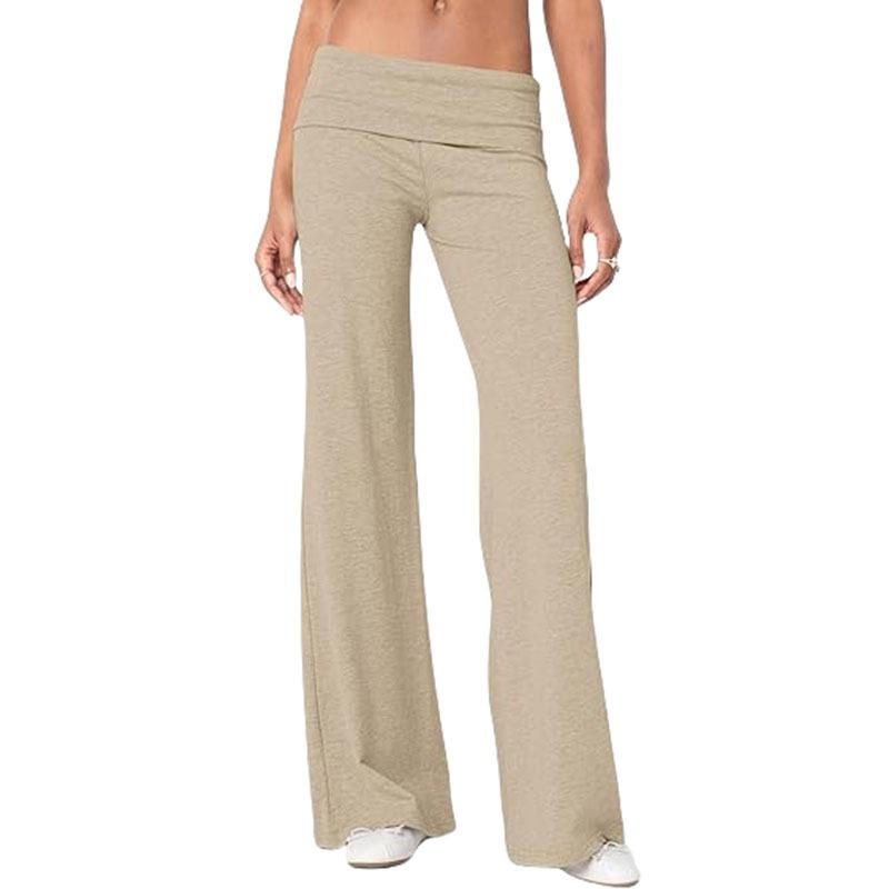 Women Casual Flared Yoga Pants Comfortable Sports Workout Long Trousers