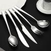 304 stainless steel knife, fork and spoon, thickened elegant series, thick handle, spoon, fork, western tableware set