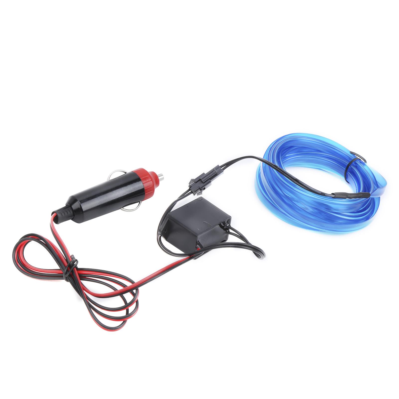 

3 метра автомобильное внутреннее освещение светодиодная лента прикуриватель провод трубка неоновый светло-розовый синий