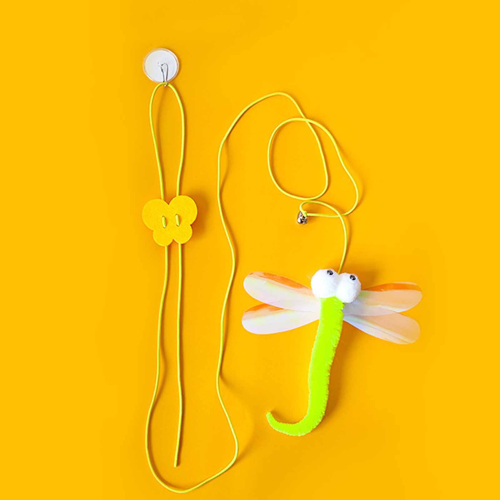 

Hanging Toys with Elastic Rope, Door Hanging Interactive Teaser with Feather & Mouse, Self,Entertainment Toys for Indoor Cats One Size