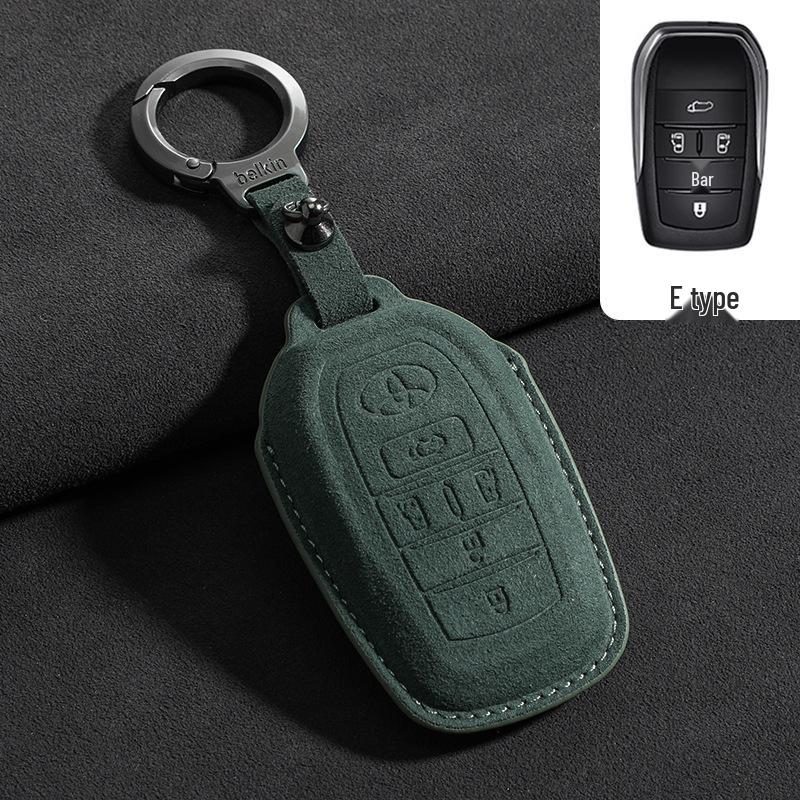 2024 Toyota Crown Highlander Suede Key Case: Three-Color Full Wrap for Men