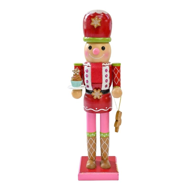 Festival Nutcrackers Soldier Ornament Delicate Christmas Wood Nutcrackers Soldiers Hand Painted Festival Decoration