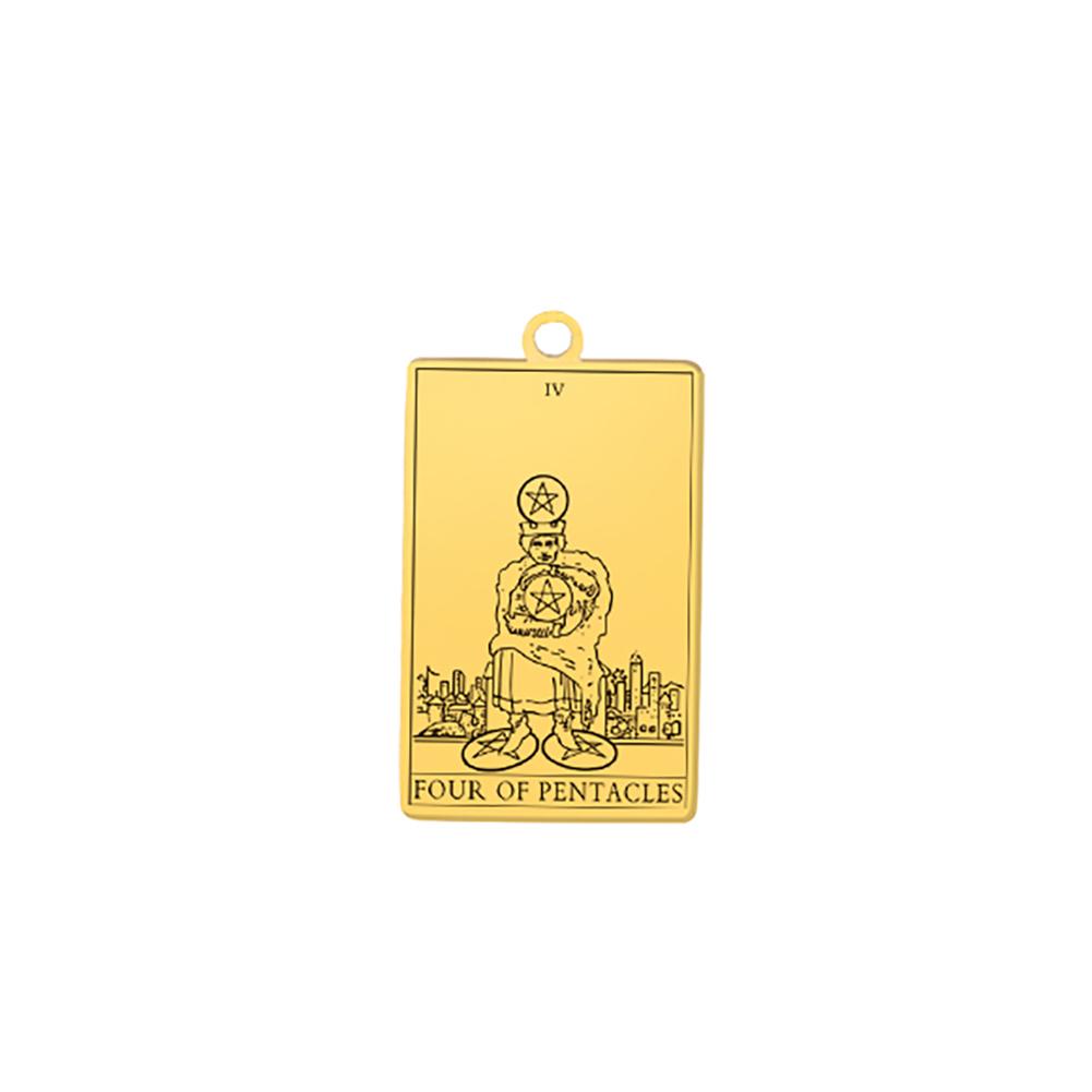 Suit of Pentacles Tarot Cards Vintage Amulet Pendant for Necklaces Suit of Swords Traditional Tarot Art Minor Arcana Wholesale
