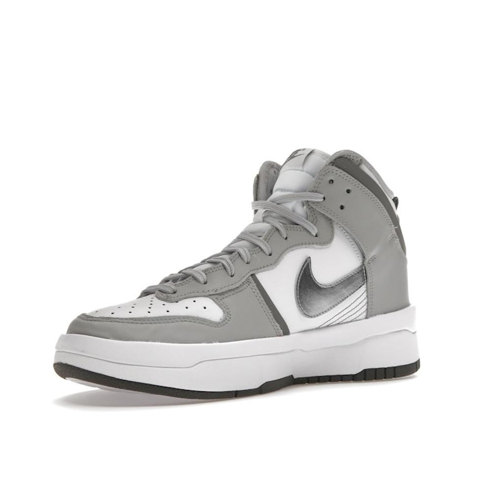 Nike Dunk High Up Light Smoke Grey Damskie Sneakersy Białe Srebrne DH3718-106