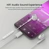 New Half In Ear Wired Earphones With Microphone 3.5mm/Type C For iPhone 16 15 Android Samsung S24 S23 Xiaomi 15 Gaming Headphone