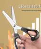Spitze Overlock Nähschere ohne Nähen: Große Welle Edelstahl Schneiderschere für Kanten