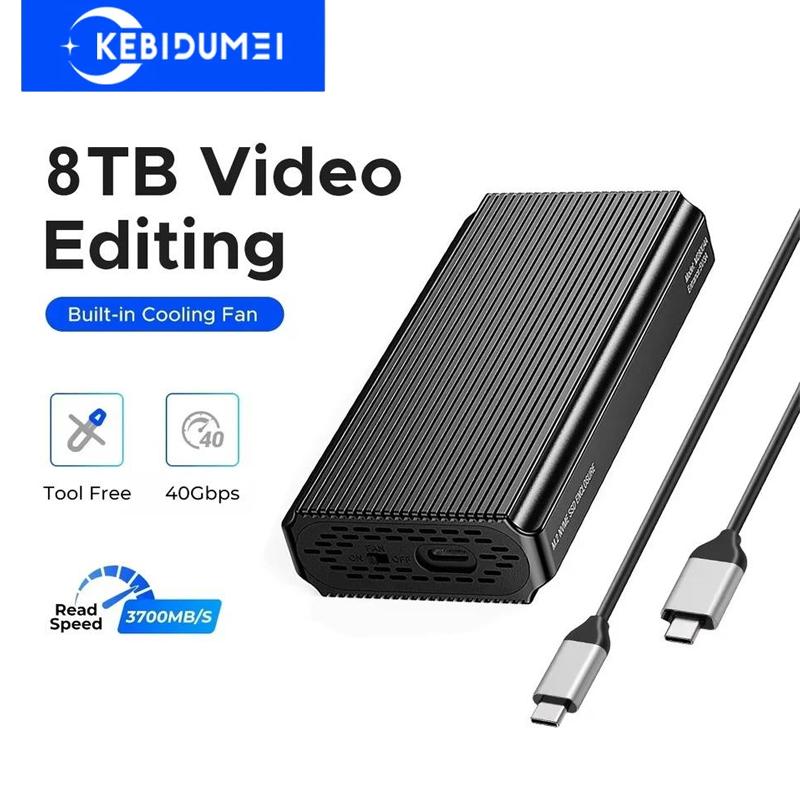 thumbnail image 2 of ORICO NVMe SSD Enclosure 40Gbps M.2 To USB-C Adapter For NVMe M-Key 4TB SSD 2280, Aluminum M2 External SSD Case, Compatible With Thunderbolt 3/4 USB3. 2/3.1/3.0/Type C -M234-Silver 2 of 12