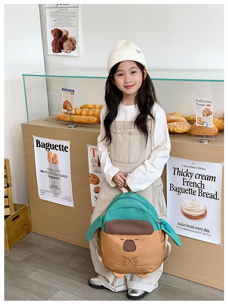2025 Trendy Capybara Girl's Cartoon School Backpack