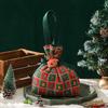 2025 Christmas Eve Canvas Apple Gift Bag with Drawstring