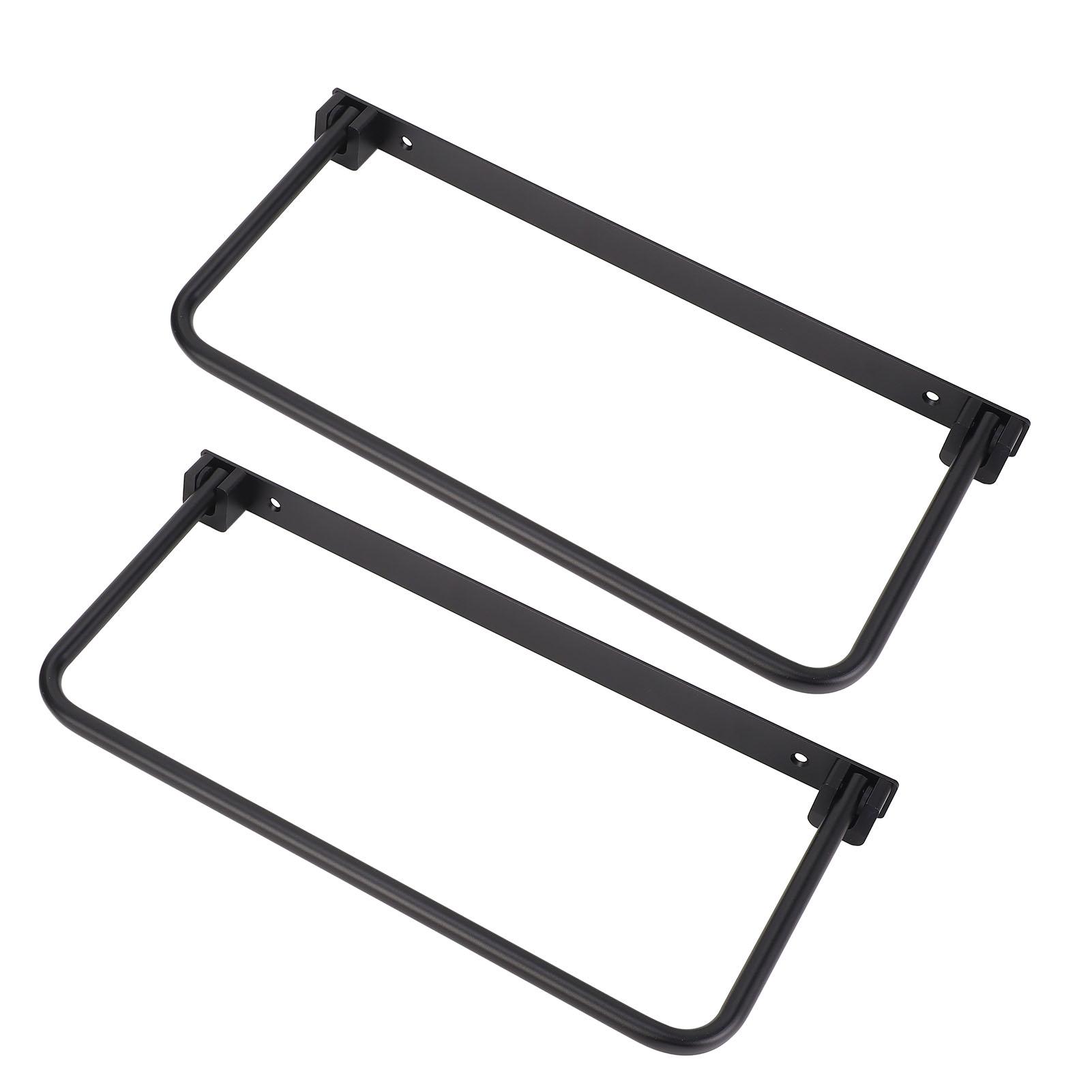 

2 Set Foldable RV Shoe Rack Aluminium Alloy Space Saving Wall Mounted Shoe Organizer Shelf for Hotel Living Room Black чёрный