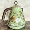 1.7L Retro Electric Kettle 1850W Handmade Decals Auto Power Off Stainless Steel Teapot for Quick Boiling EU Plug