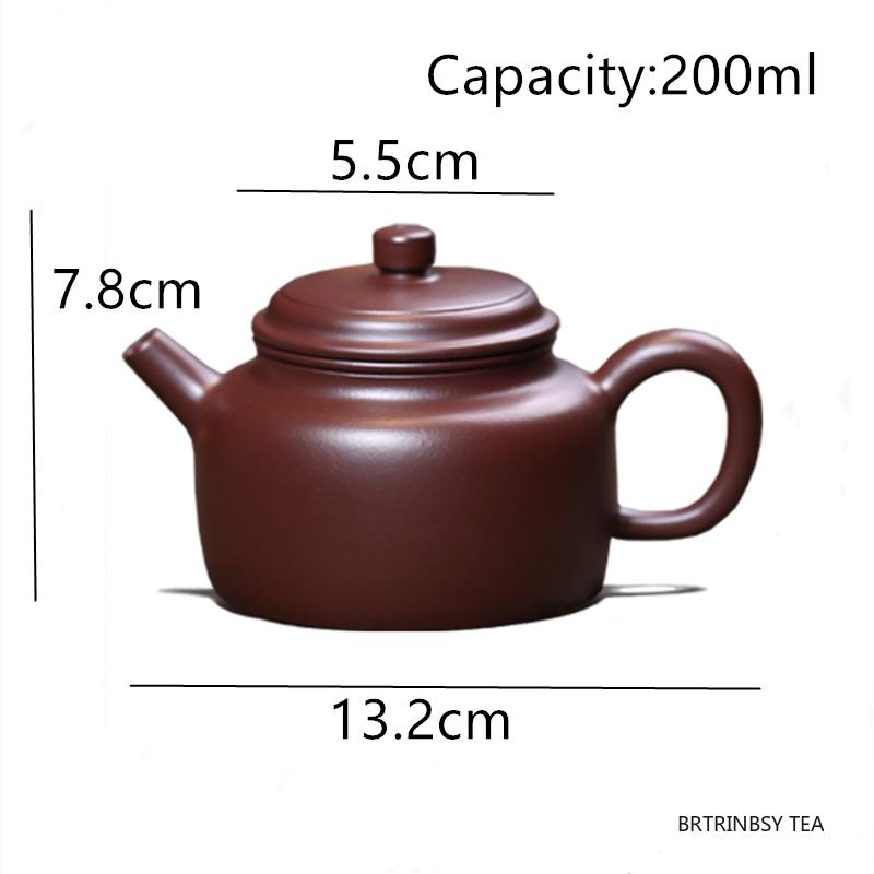 200ml Handmade Yixing Purple Clay Teapot Chinese Tradition Tea Pot Beauty Tea Infuser Kettle Household Zisha Teaware Tea Set