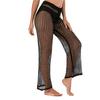 Beach Pants Sexy Hollow Out Polyester Crochet Net Women Cover Up Pants for Vacation