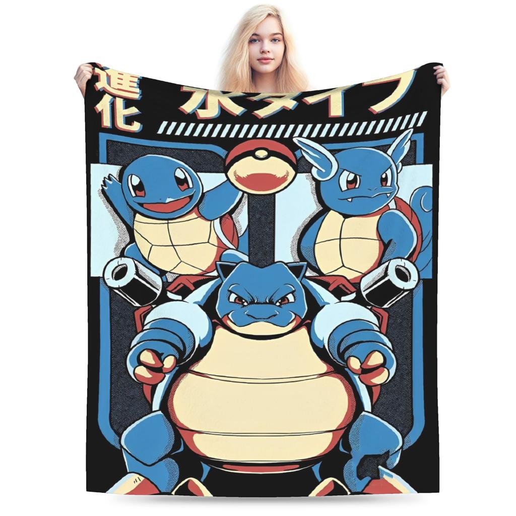 Japanischer Anime Pikachu Einfache Super Warme Decke Pokemon Plüsch Überwurfdecke Neuheit Sofa Stuhl Flanell Bettdecke Bettbezug