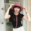 Japanese Y2k Fishmen Hat Lattice Wide Brim Sun Hat Fashion Bucket Hat  Spring