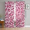 Pink Animal Hair Printed Curtains Pole Bag Bedroom Living Room Daily Home Decoration Curtain Polyester Ideal For