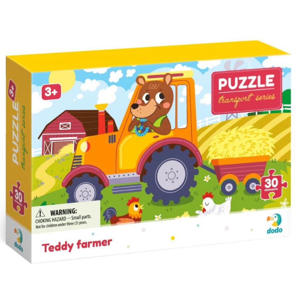 Puzzle Teddy Farmer 30 Elementów Uroczy Misiek Teddy Układanka Dla Maluchów