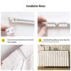 Horizontal Wardrobe Curtain with Rail - Sheer Dust Cover & Decorative Pull, No-Drill Installation.