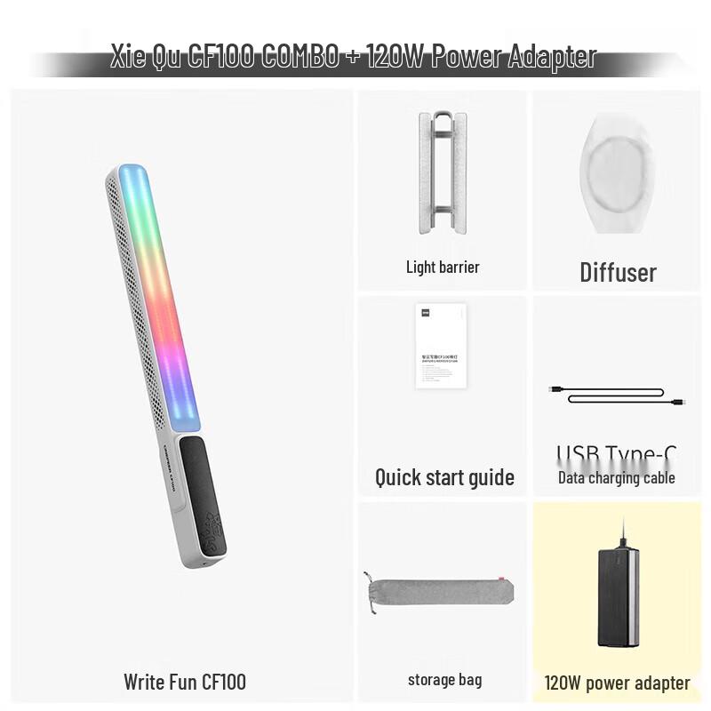 Zhiyun CF100 100W RGB LED Handheld Light Stick Combo Kit