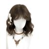 Women's Korean Style Full Head Cover Wig - Short, Invisible, Traceless, Egg Roll Hair for Daily Wear