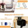 4 in 1 Desk Cup Holder Headphone Hanger Universal Adjustable Leak Proof Clip On Table Coffee Mug Holder Gaming Desk Organizer Cup Holders 5