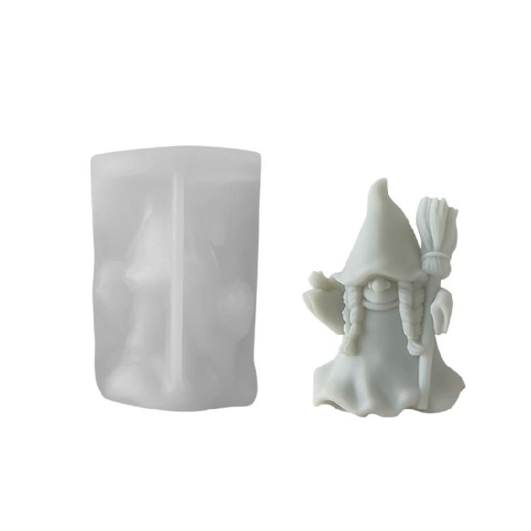 

Halloween Dwarf Aromatherapys Candle Mold 3D Gnome Ornament Epoxy Molds DIY