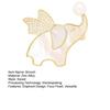 Women Brooch Flying Elephant Design Lapel Pin with Rhinestones Faux Pearl Decor Non-Slip Buckle Scarf Badge Clothing Bags Accessories