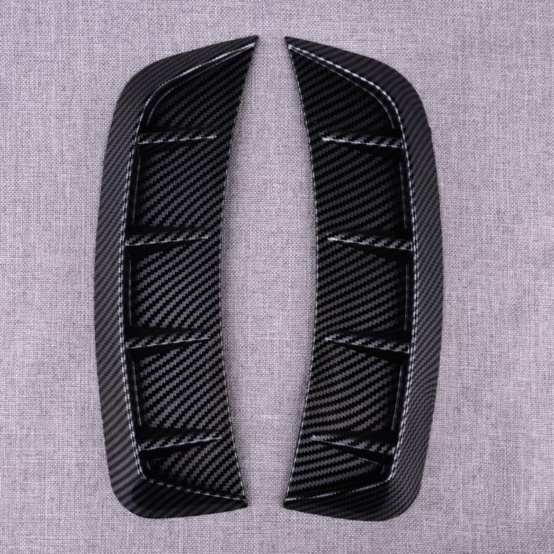 1 Pair Black Carbon Fiber Style ABS Universal Car Wheel Arch Eyebrow Sticker Protector Strip Side Fender Trim Cover New