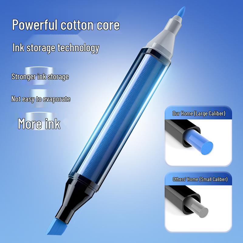 80-Color Double-Ended Oil-Based Anime Marker Set for Kids & Students - Bagged