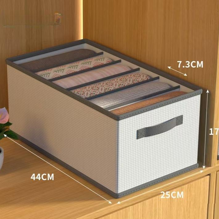 Foldable Fabric Drawer Organizer with Handles, Multi-Compartment Storage Box for Clothes, Closet Organizers for Pants, Bedding