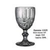Vintage geprässter Rotweinglas - Elegantes dickes Glas für Hochzeiten & Dekoration
