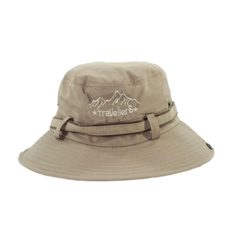 Anti-UV Protection Sunscrean Bucket Hat Cotton Outdoor Fishing Cap Portable Men Sun Hat Summer