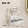1PCS Punch-free Butterfly Suction Cup Soap Box Double-layer Soap Drain Storage Rack Kitchen and Bathroom Wall-mounted Soap Box