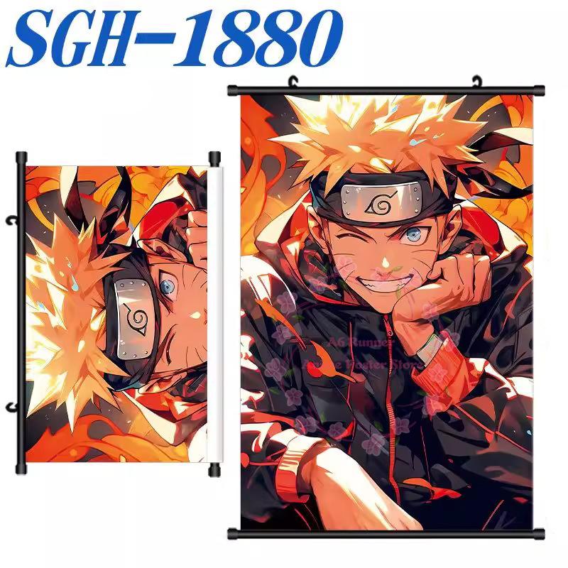 Poster N-Naruto Scroll Painting Peripheral Hanging Painting Bedside Living Room Background Wall Cloth Painting