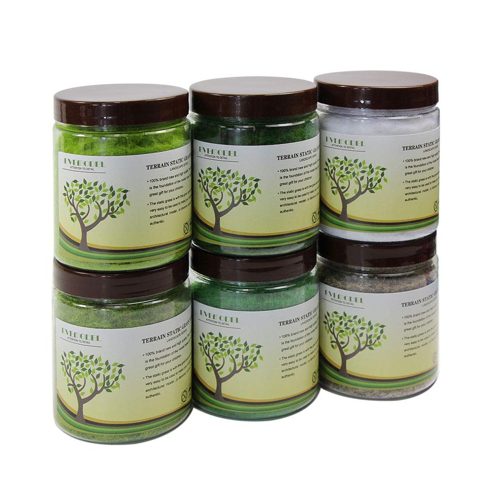 Artificial Grass Powder, Model Grass, 2mm, for Grass Models, Building Models, Decorations, Landscapes, Miniature Gardens, Railway Models, Dioramas, DI