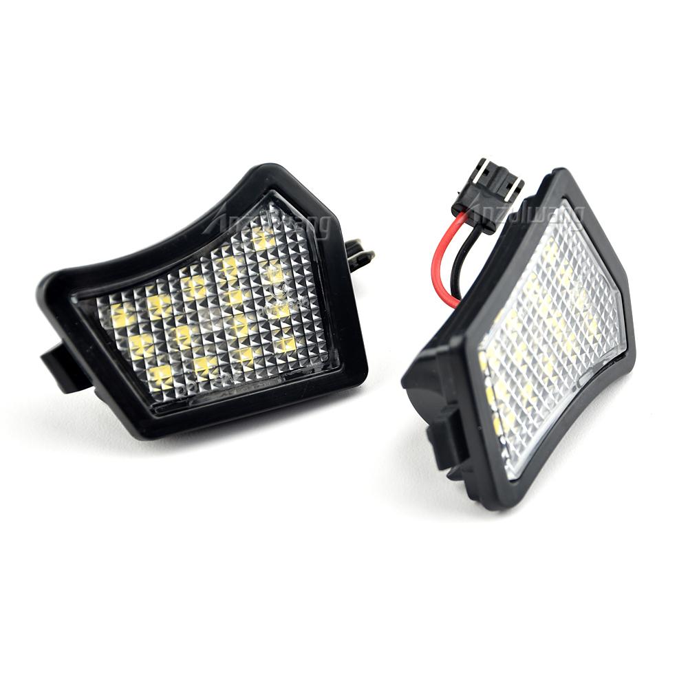 2Pcs LED Front Under Mirror Lamp Puddle Light For Volvo XC70 XC90 S40 S60 S80 V50 V70 C30 C70 Jaguar XJ X350 X351 XF
