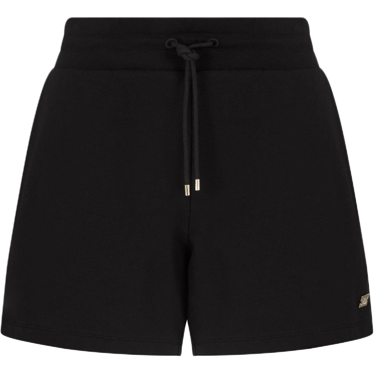 

Emporio Armani EA7 Stretch Cotton Knit Fleece Casual Shorts Women shorts Black 7W000079-AF13135-UC001 XS