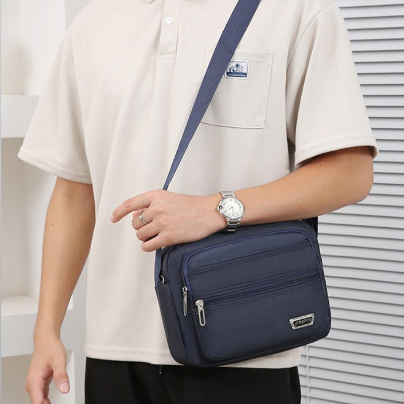 Large capacity men bag single shoulder bag waterproof and wear-reesistant backpack multiple pockets for business business