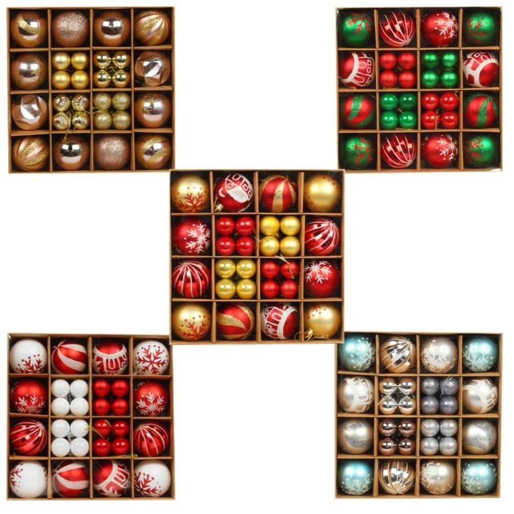44Pcs/Set Creative Christmas Ball 6/3CM Xmas Baubles Christmas Pendant Decorations  Storefront