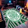 Celtic Football Club Teppich für Wohnzimmer Schlafzimmer Zuhause Sofadekoration, Rutschfeste Bodenmatte für Kinder zum Spielen