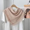 Silk scarf square scarf high-end fashion literary and artistic cotton and linen retro high-end thin multi-functional shawl scarf silk scarf