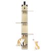 Cat Door Hanger, 4-Tiers Vertical Cat Tree Over The Door, Door Hanging Cat Shelves with Scratching Post