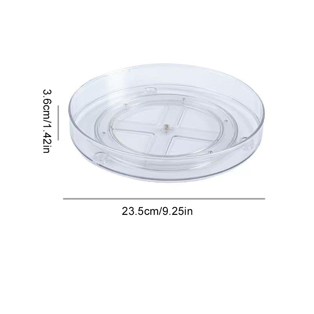 Turntable Organizer Multifunction Clear Rotating Storage Trays PET Kitchen Turntable Spice Rack Cosmetic Makeup Organizer S/L