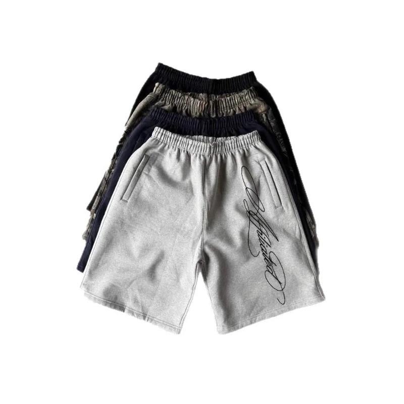 Americké Kraťasy Pánské Y2K Retro Ležérní High Street Trendy Vysoký Pas Oversized Rovné Ležérní Kraťasy