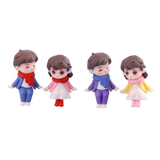 Ornement de Couple Miniature pratique, Anti-décoloration, fabrication exquise, disposition de la scène