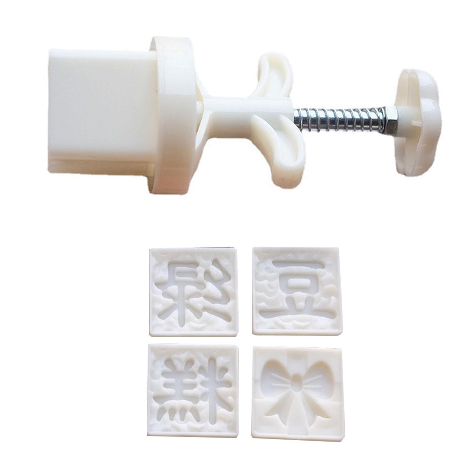 Hand Press Cookie Dessert Mold Flower-Rabbit Mooncake Press Molds Mid-Autumn Festival Cookie Cutter Biscuit-Fondant Tool
