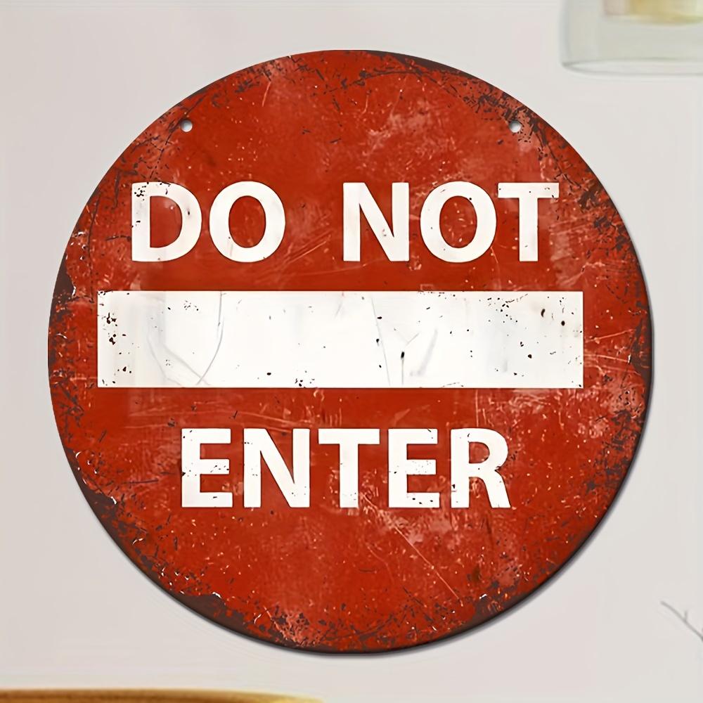 1 szt. Vintage metalowy okrągły aluminiowy znak, nie wchodzić blaszany znak, dekoracja ścienna, dekoracja ścienna garażu w stylu vintage