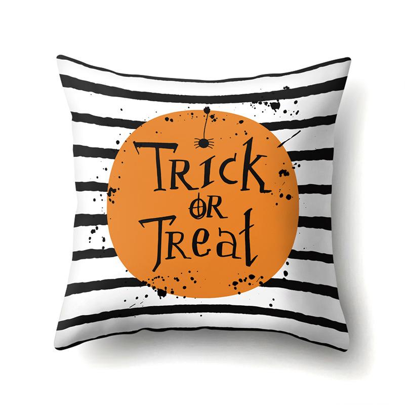 Halloween Pillowcase Car Waist Pillow Pumpkin Sofa Cushion Cover Office Home Living Room Pillowcase