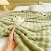 Solid Color Imitation Rabbit Plush Milk Plush Thickened Thermal Leisure Home Blanket Office Nap Blanket Double Sided Blankets Outdoor Camping Shawl